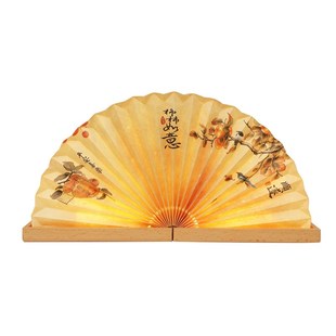 创意礼品书灯榉木小扇子灯充电小夜灯LED氛围台灯折叠书本灯