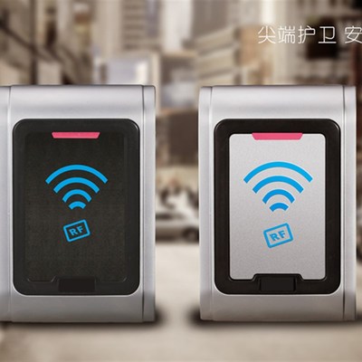 端防水金属门禁读卡器ID金属门禁读头I防雨刷卡器W F