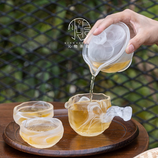 云烟琉璃杯主人杯单杯小品茗杯单个冰冻烧杯子主人高档功夫茶杯