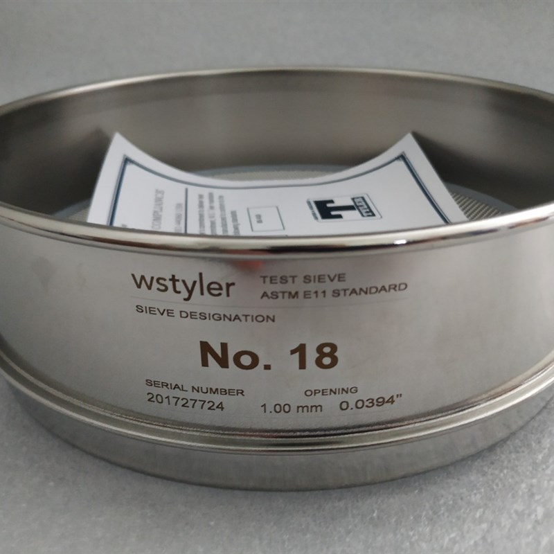 进口WS.tyler实验室试验筛 泰勒筛网 8英寸直径 不锈钢全高,现货