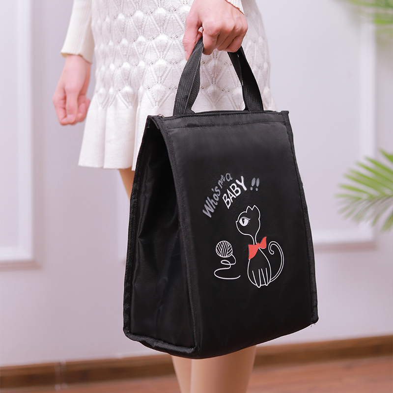 便当包上班带饭保温保冷加厚饭盒袋子拉链款便携大容量外出野餐包