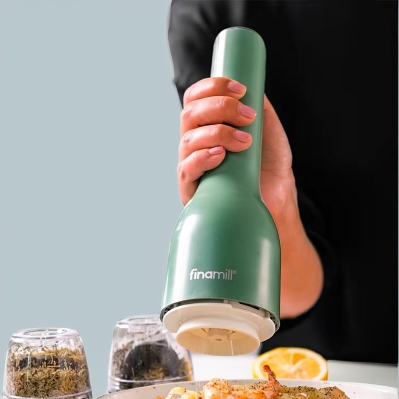 finamill电动研磨器家用全自动快卡式花椒香料海盐黑胡椒罐研磨瓶