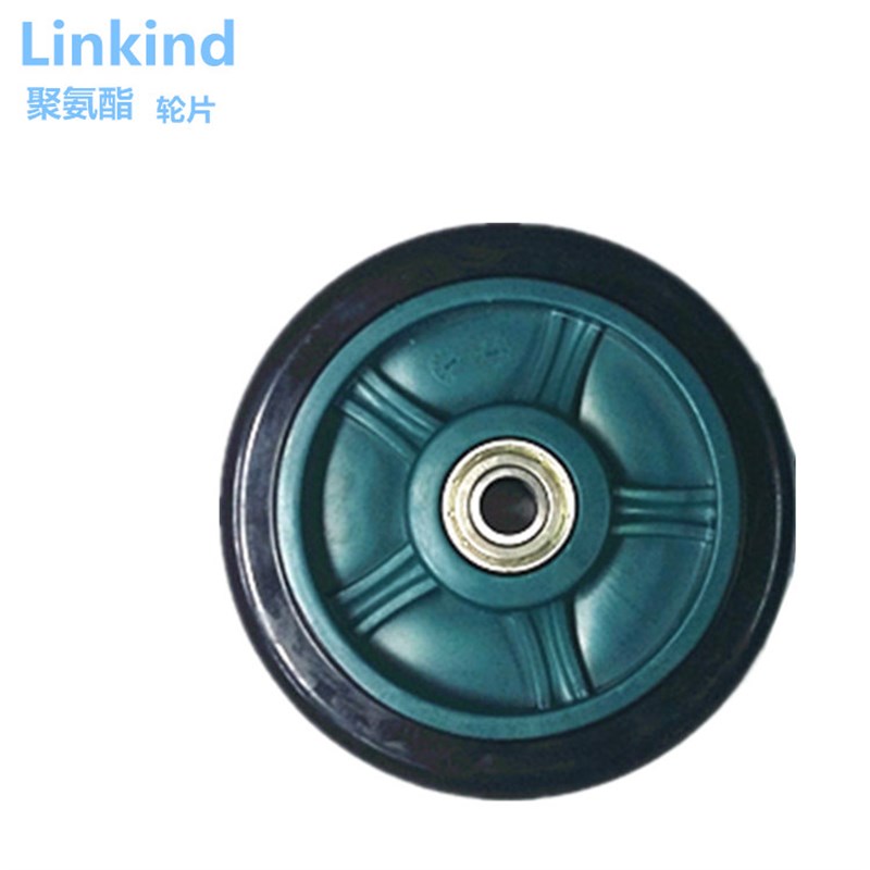 4寸5寸微静音轮片Linkind手推E车连卡德平板车脚轮折叠拉车轱辘