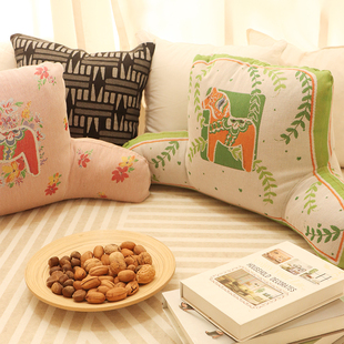 lund全棉提腰靠沙发腰枕卧室床头靠背垫办公室座椅护腰靠垫