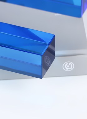 蓝色拱门几何透明摆件现代简约花器艺术品客厅卧室书房桌面装饰品