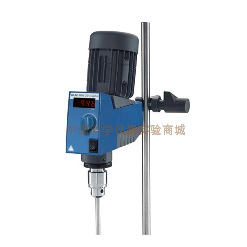 IK RW20顶置机械搅拌机悬臂式实验室电动搅拌器