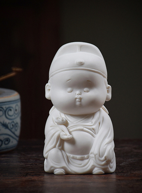 德化陶瓷创意文昌帝君家用书桌家居饰品文曲星佛像人物摆件工艺品