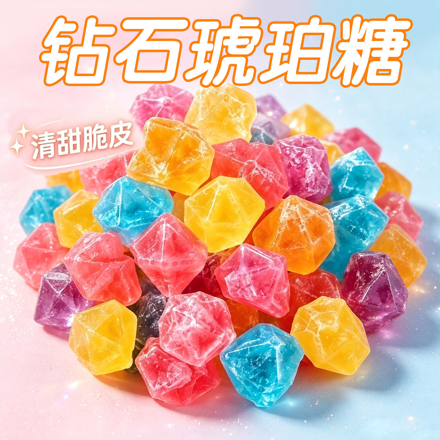 网红少女心琥珀糖夹心多口味