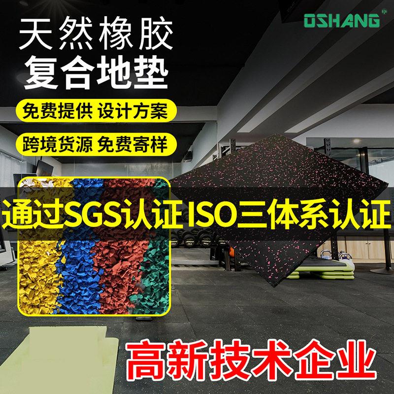健身橡胶地垫彩色地垫震隔音缓冲弹性力量区地垫室内拼装地垫