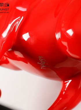 阿斯蒙迪马红色青铜雕塑摆件艺术品生肖马高档礼品生日欧式陈设品