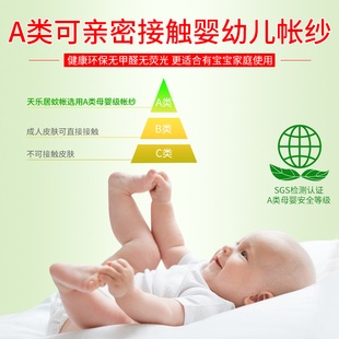 新款 防摔儿童可折叠无底纹帐三开门 免安装 蒙古包蚊帐家用1.8m床