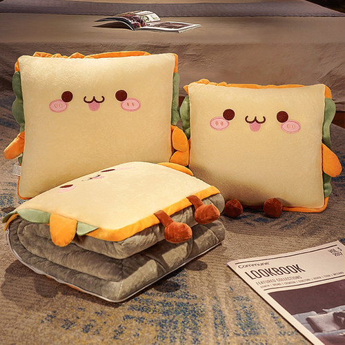 抱枕被子两用毯子二合一办公室午睡毯车载折叠午休小枕头汽车靠枕