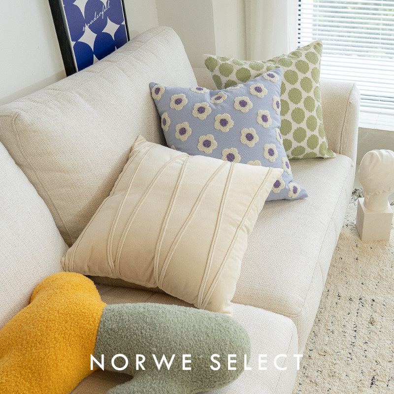 抱枕可爱女生花朵枕套可拆洗沙发靠枕小清新毛巾绣床头靠垫北欧风