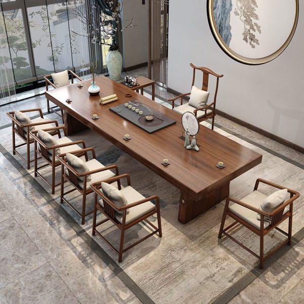 大板茶桌椅组合实木功夫泡茶桌子新中式禅意茶几原木公室大茶台,商业/办公家具,茶台/茶桌,淘宝优惠券,粉丝福利购,淘宝优惠卷