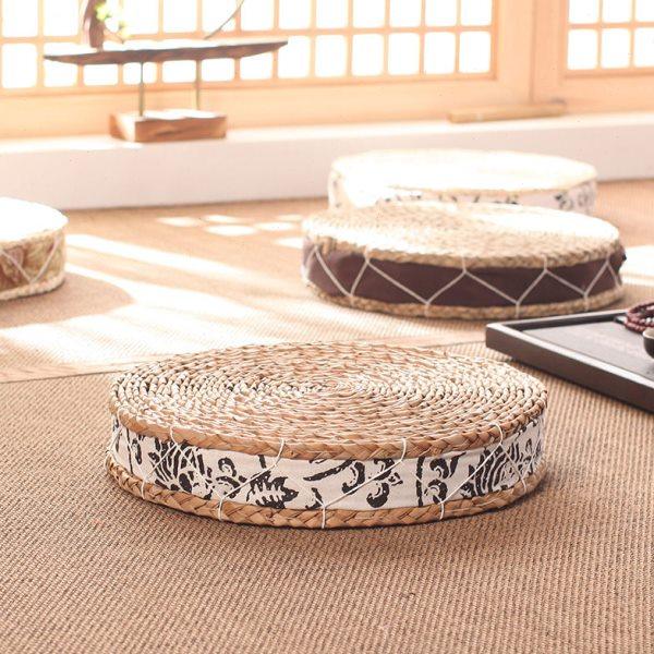 草编蒲团坐垫榻榻米日式墩飘窗打坐垫禅修垫地板地上藤编蒲草鹏德,居家布艺,蒲团,淘宝优惠券,粉丝福利购,淘宝优惠卷