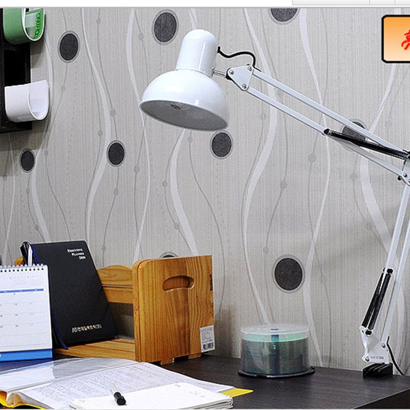 金属台灯长臂夹子台灯学习护眼办公白炽灯台灯书桌夹式插电可调光