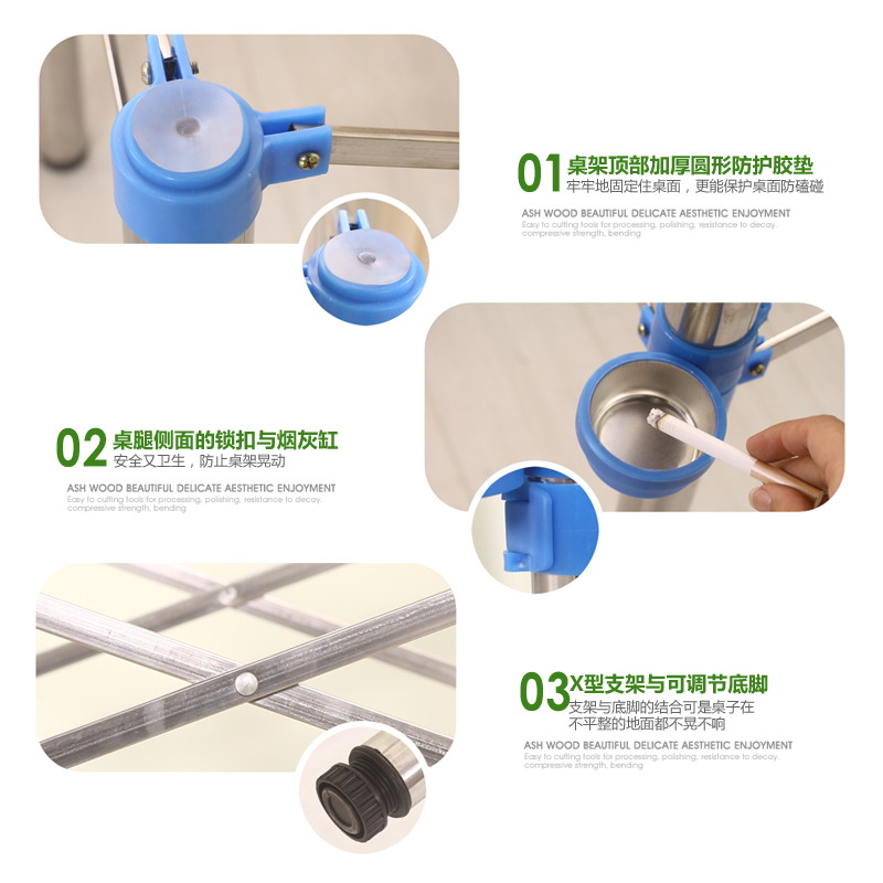 折叠桌架桌腿支架桌脚架金属桌架子不锈钢折叠麻将桌腿快餐桌子腿