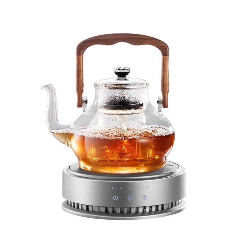 德茗堂猫眼四代电陶炉加热煮茶炉智能静音白陶壶小型家用玻璃茶壶