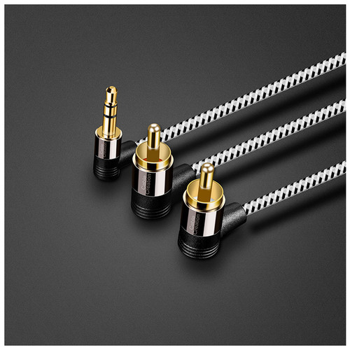 9弯头.mm转莲头音频线棉网一体式拉伸畅快传输线音质