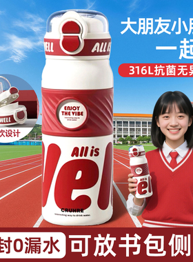 一年级保温杯女2025新款高颜值不锈钢水杯男学生上学专用儿童杯子