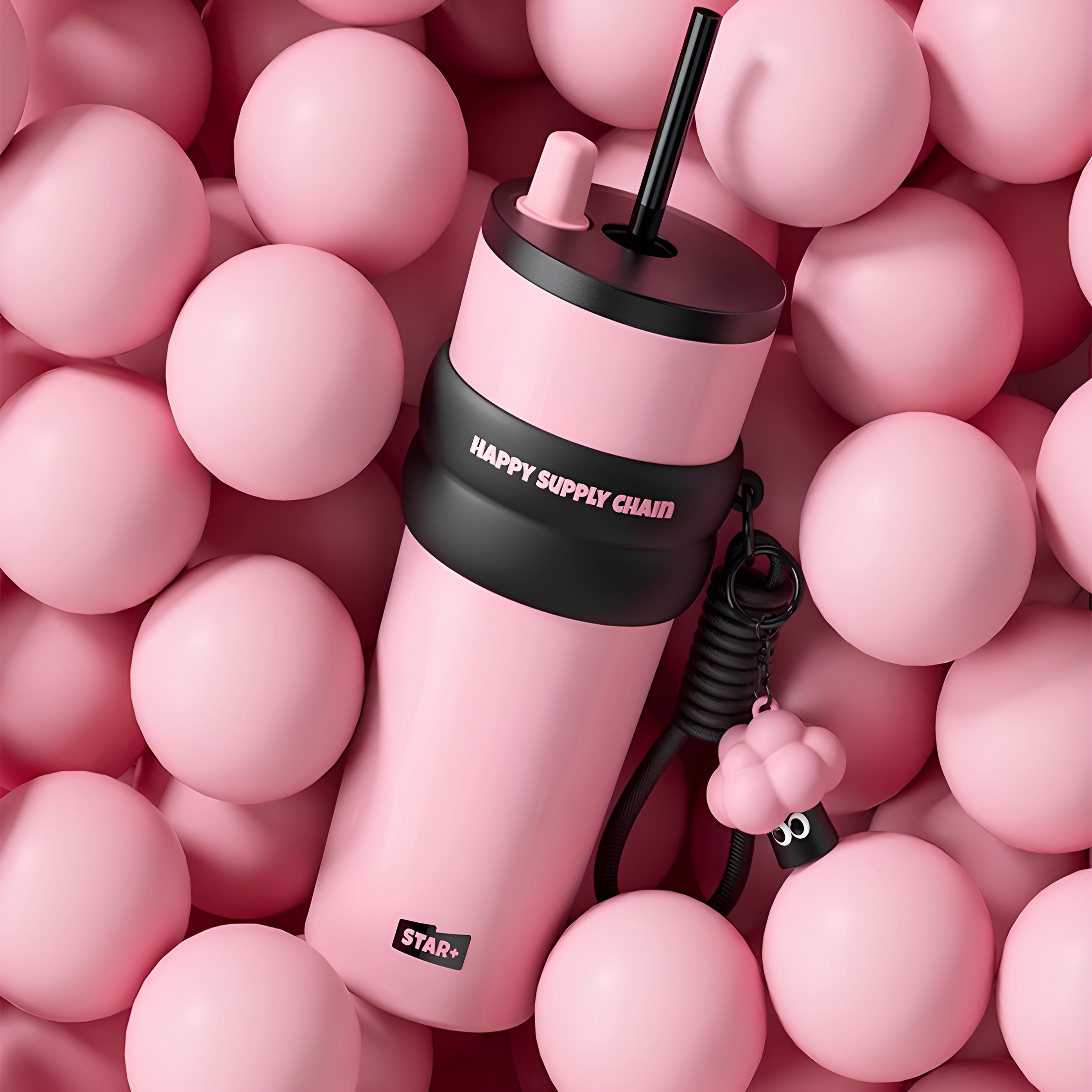 高级感保温杯大容量女生高颜值2025新款陶瓷内胆水杯车载吸管杯子