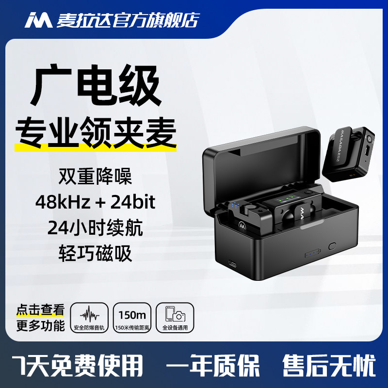 广电级别专业一拖二收音麦克风