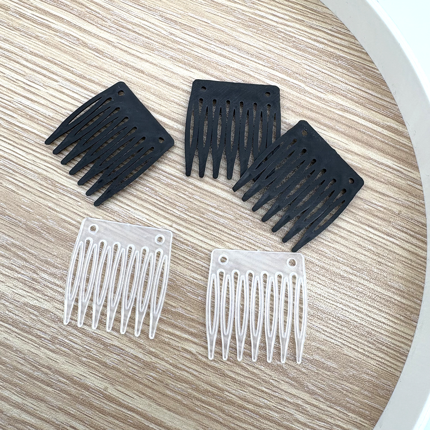 简约头饰7齿双孔小号发饰