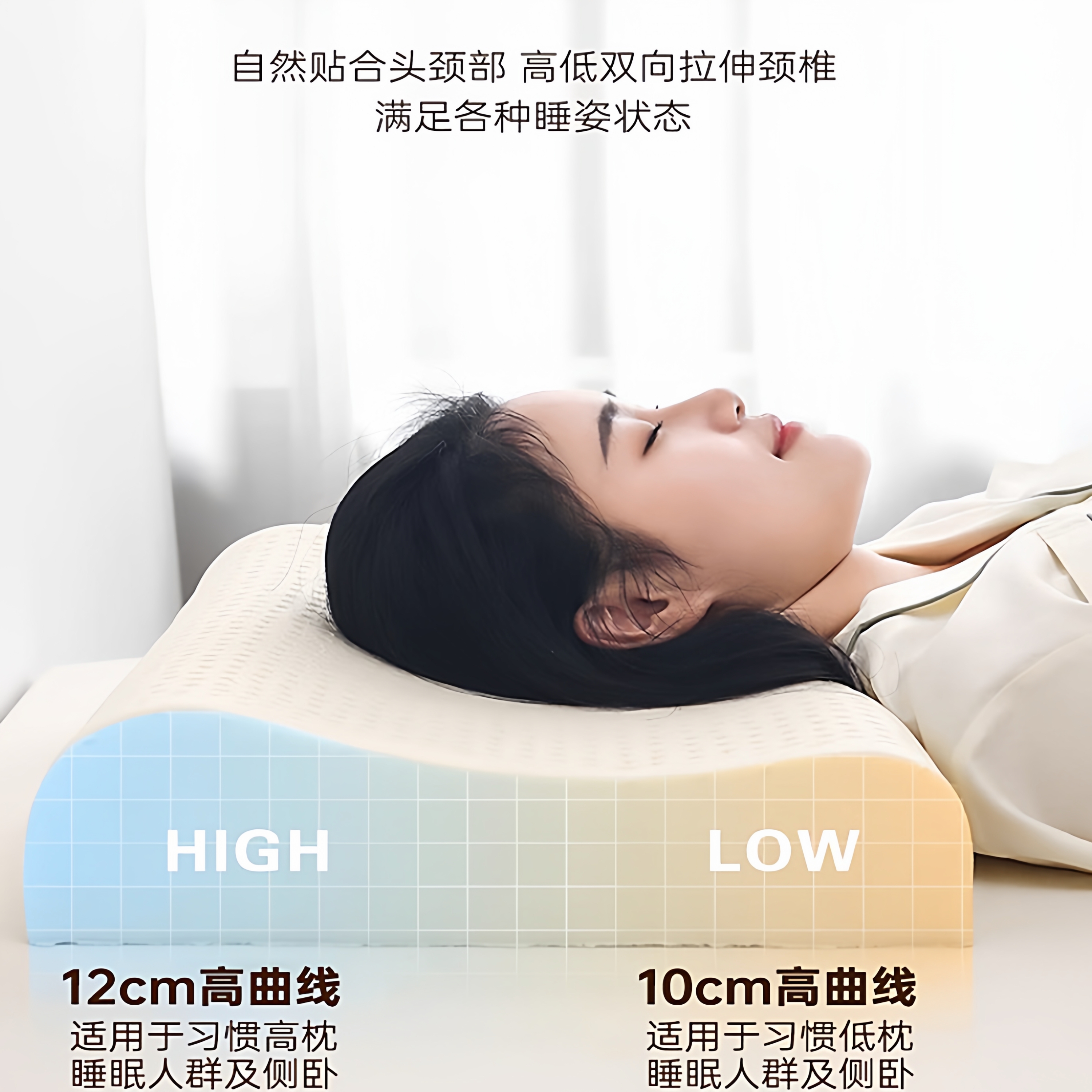 泰国天然乳胶枕头家用一对装护颈椎助睡眠成人学生宿舍青少年枕芯