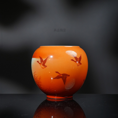 团窑矾红落霞孤鹜水洗