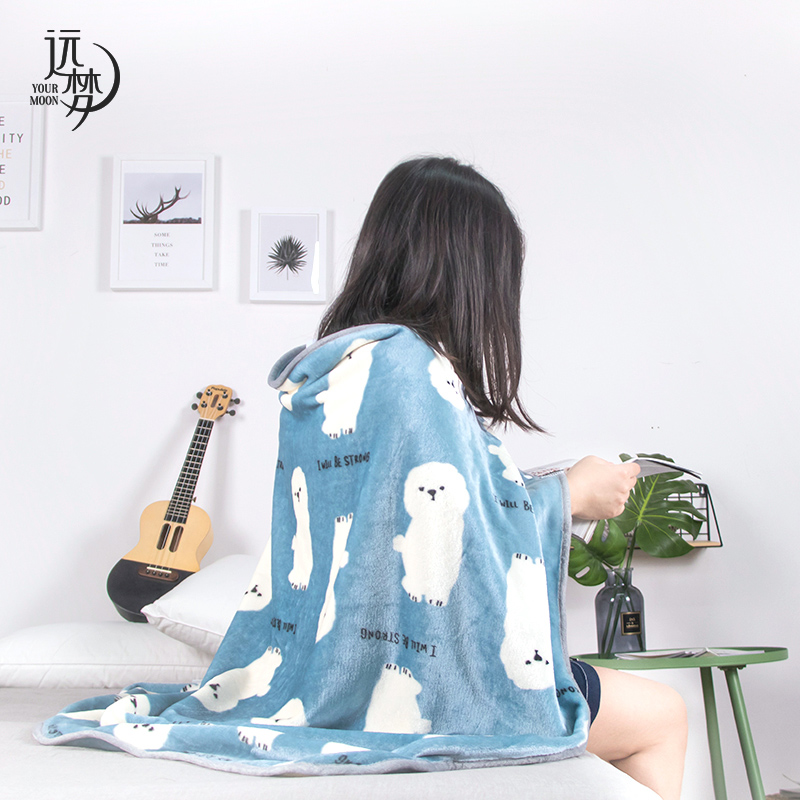 远梦休闲毯子毛毯盖毯午睡毯空调毯沙发毯子薄款 夏季春秋小毯子