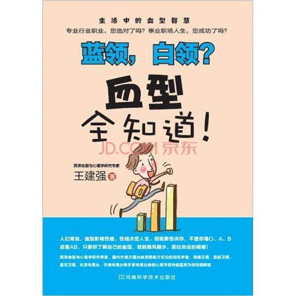 库存绝版书蓝领,白领？血型全知道！ 9787534948596 王建强　著 河南科学技术出版社