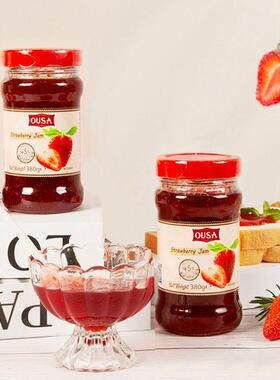 乐富生餐OUS土A耳其欧萨 果酱380g黑草莓莓树莓酱橙子早酸奶面包