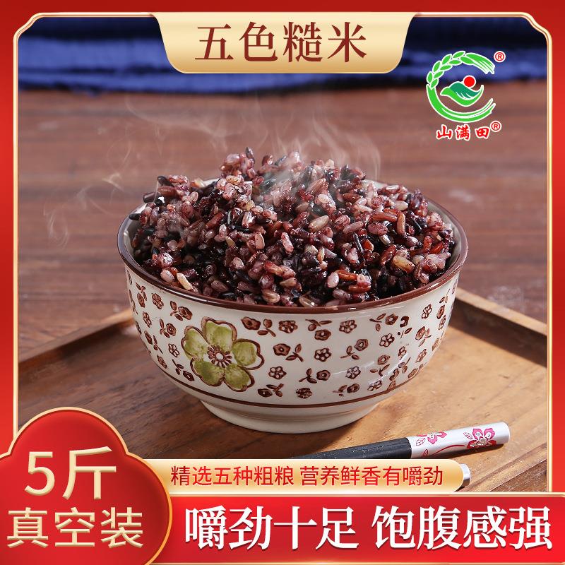 五糙色5斤真空东北七色VBK糙身米健五谷杂米粮粗粮三色 五色糙米