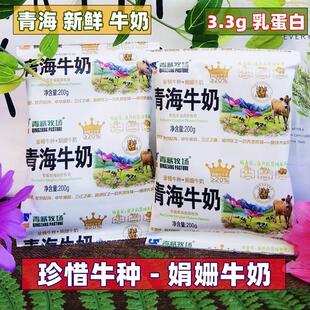 青海牛奶青藏牧场娟姗牛奶娟珊纯牛奶16袋箱生牛乳儿童营养早餐奶