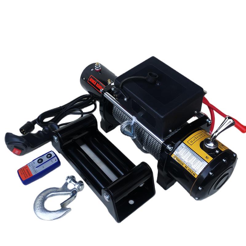 汽车绞盘电动绞盘车载小吊机牵引器9500磅铜芯电机汽车救援工具