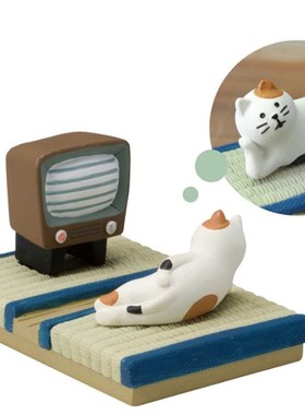 decole猫咪旅猫手机支架生日礼物毕业送闺蜜女友懒人手机架摆件