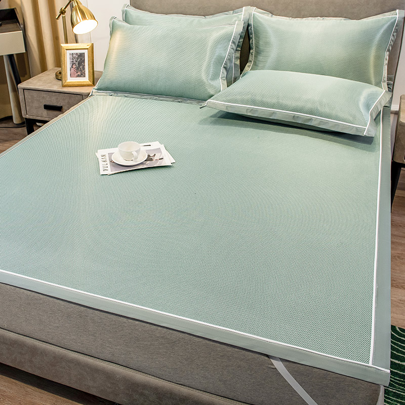 冰丝凉席夏季可水洗三件套床垫床笠款学生宿舍单人夏天凉感软席子