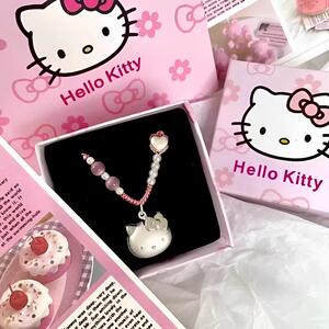 足银999猫头纯银hellokitty吊坠