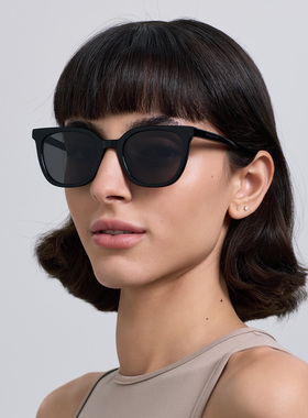 NEVERLAB悠惬系列7太阳镜复古大框潮流防紫外线眼镜椭圆形镜片