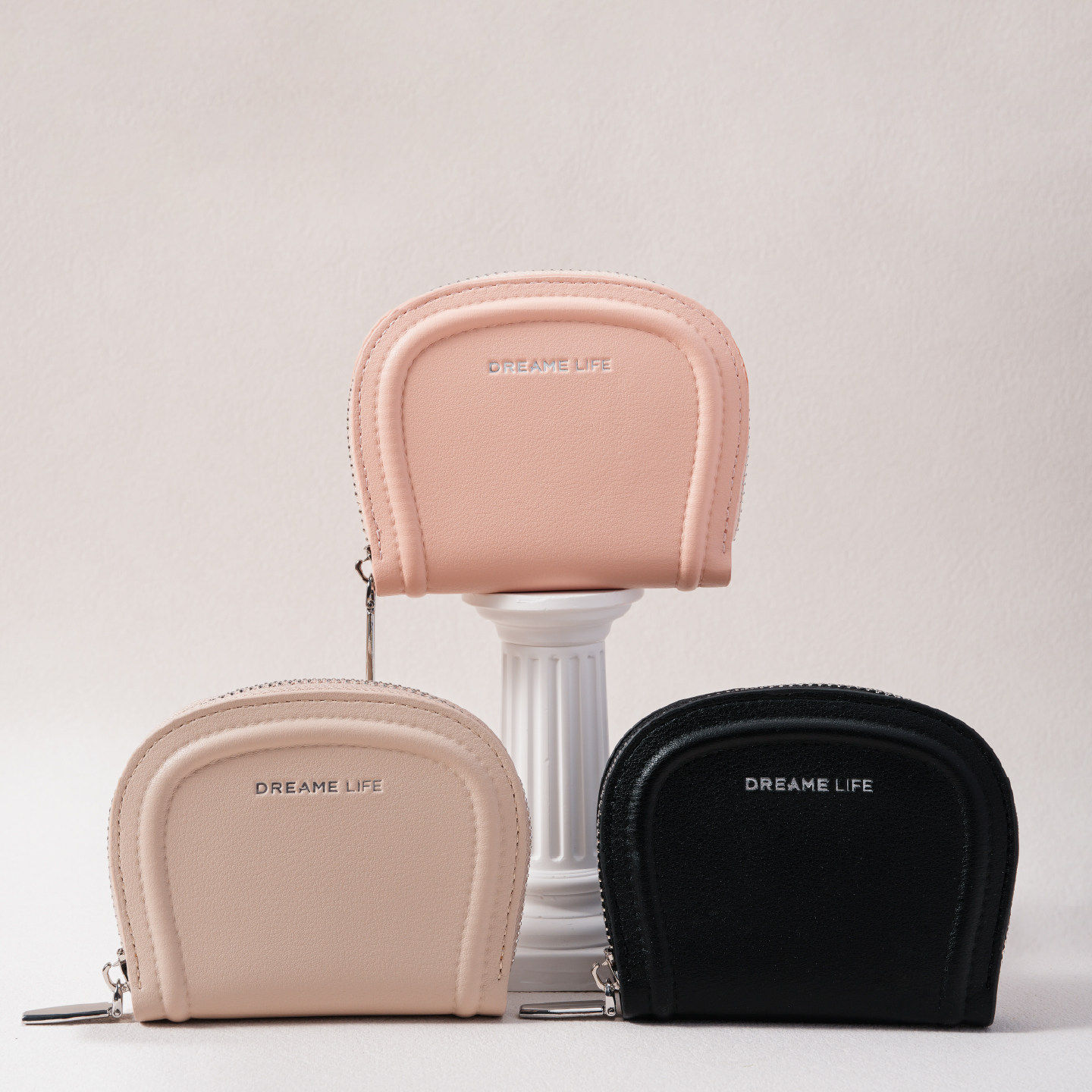 NEVERLAB调色盘系列卡包零钱包多功能皮质时尚便携随身卡包拉链