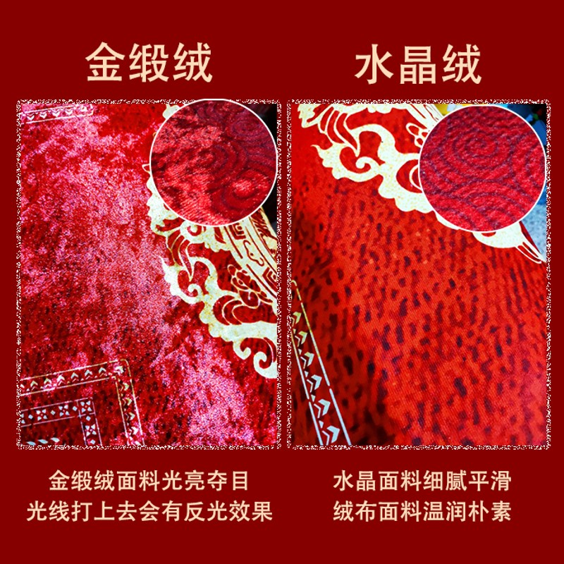 婚庆客厅毯茶几地毯卧室喜庆结婚沙发床边家用大红色福字定制尺寸