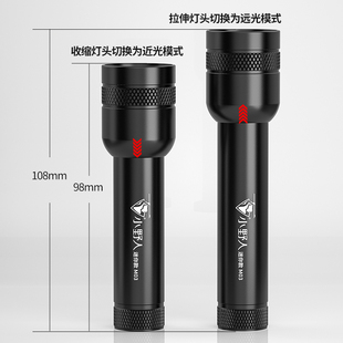 超亮小型学生便携户外远射灯家用迷你 小野人led手电筒强光充电式