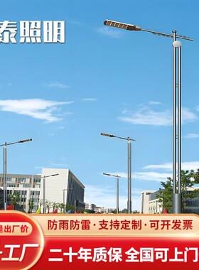 厂家直供市电led路灯6米-12米农村路灯单臂路灯市政路灯