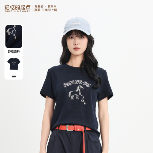记忆的起点时尚百搭短袖T恤