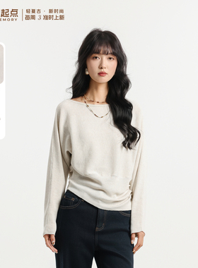 记忆的起点套头毛衣2026春季新款时尚收腰显瘦针织上衣70GC56551