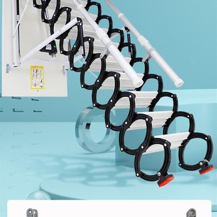 安装伸缩楼梯家用折叠楼阁楼楼梯收缩楼梯伸缩扶手楼梯配件