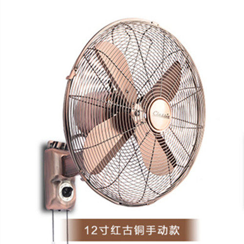 复古壁扇挂壁式电风扇遥控家用餐厅挂墙摇头金属工业宿舍静音电扇