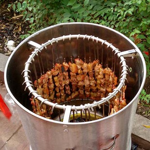 烧烤炉吊炉烤羊肉串家用户外木炭不锈钢烤肉炉烤羊腿羊排熏腊肉炉