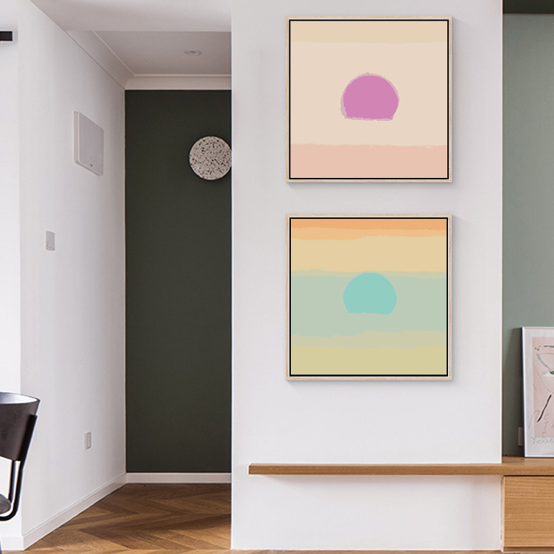 安迪沃霍尔diy数字油画sun日出简约客厅油彩画填充手绘彩色装饰画