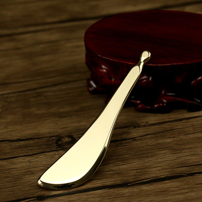 铜之美铜刮痧眼部黑眼圈拨筋棒女脸部经络全身通用头部点穴棒家用